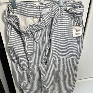 Sigrid Olsen linen striped pants